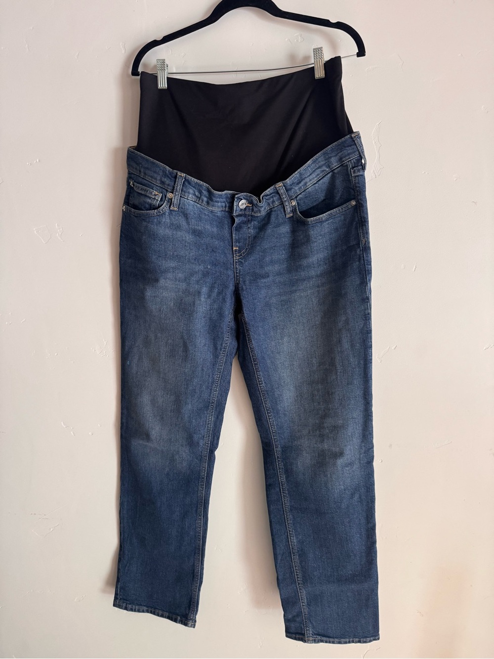 GAP Maternity True Waistband Full Panel Cheeky Straight Jeans 12L